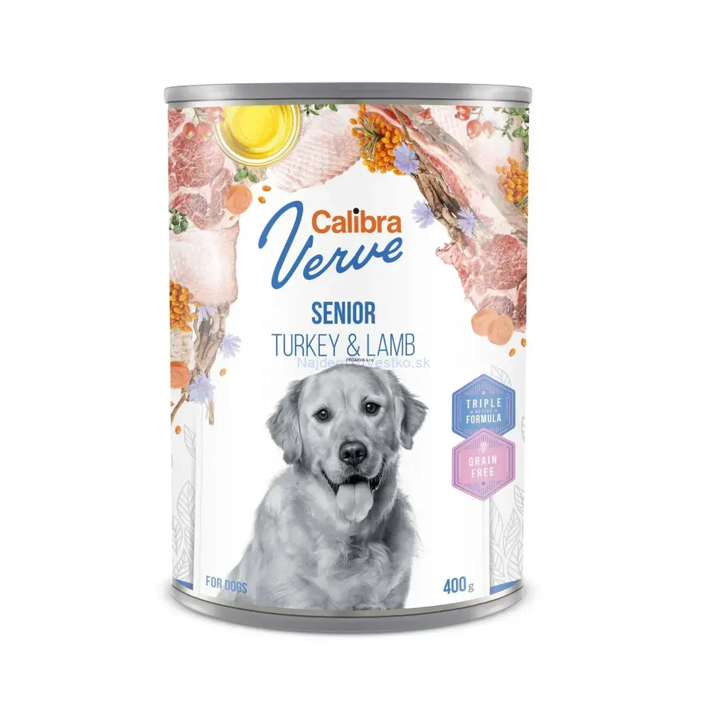 CALIBRA DOG VERVE KONZ.GF AD.P&V 400G PORK&VENIS