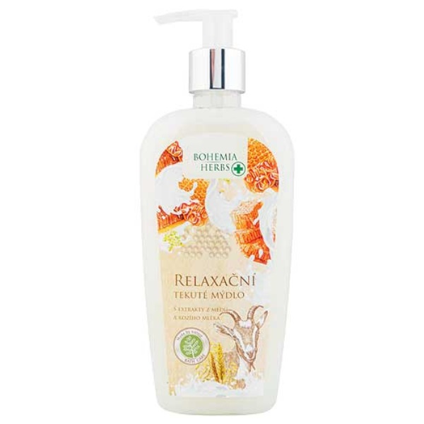 Relaxačné tekuté mydlo s extraktom medu a kozieho mlieka Bohemia Herbs, 300 ml
