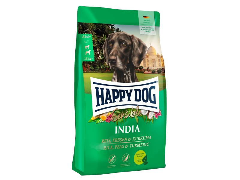 HAPPY DOG SUPREME INDIA 2,8KG HRASOK, RYZA VEGETARIANSKE 