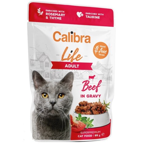 CALIBRA CAT LIFE KAPS.AD.BEEF 85G IN GRAVY