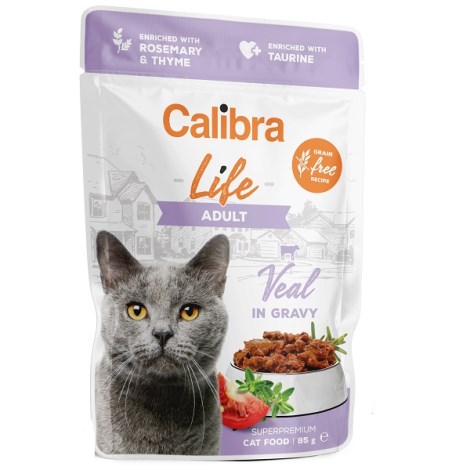 CALIBRA CAT LIFE KAPS.AD.VEAL 85G IN GRAVY