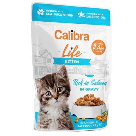 CALIBRA CAT LIFE KAPS.KITTEN SALMON 85G IN GRAVY