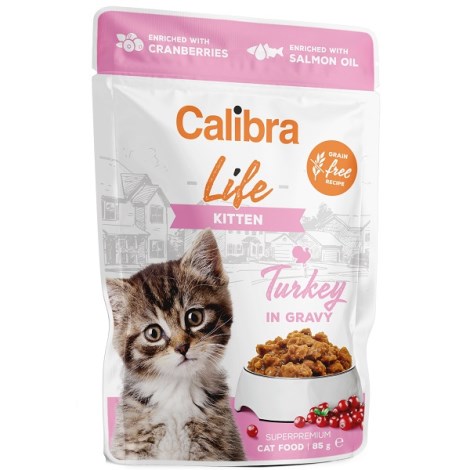 CALIBRA CAT LIFE KAPS.KITTEN TURKEY 85G IN GRAVY