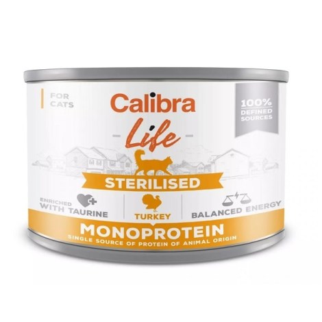 CALIBRA CAT LIFE KONZ.STERIL.TURKEY 200G