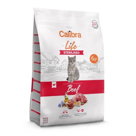 CALIBRA CAT LIFE STERILISED BEEF 6KG 