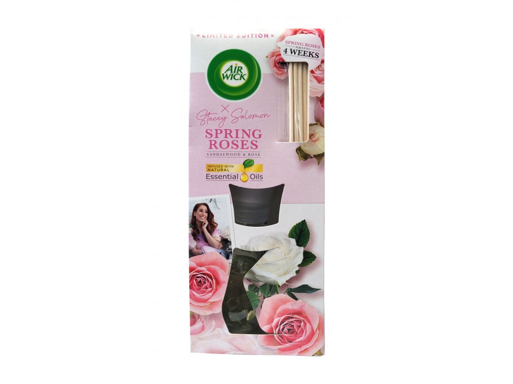 Air Wick Roses difúzer s ratanovými tyčinkami - 25 ml