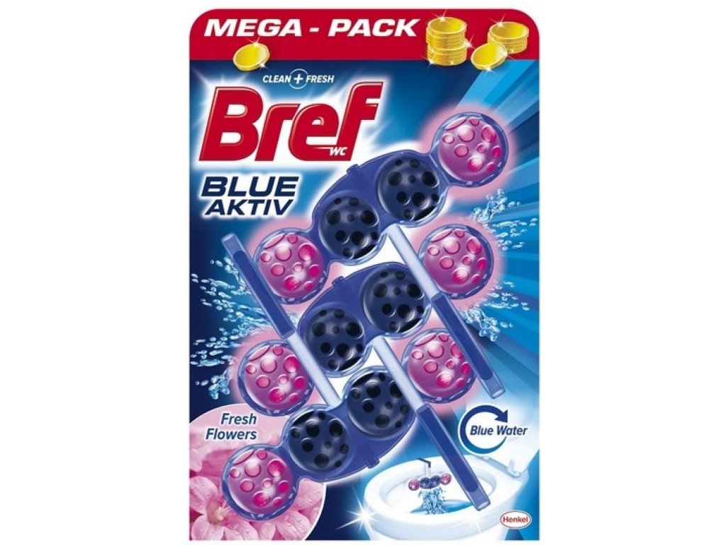 Bref Color Aktive WC guličky Fresh Flower 3 x 50 g