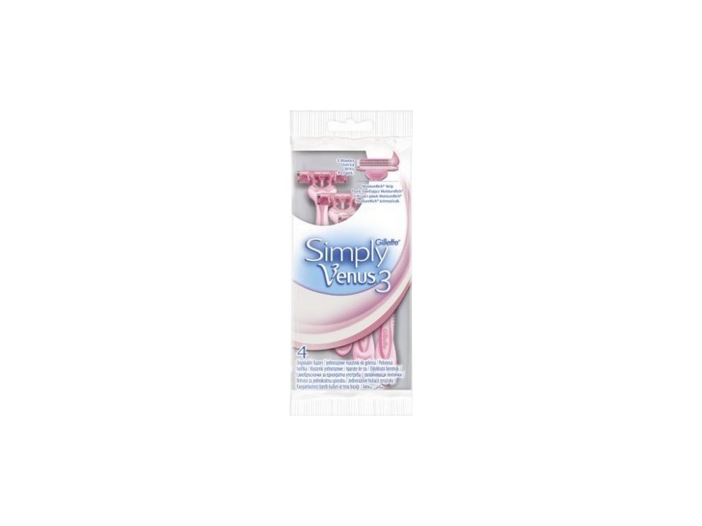 Gillette Simply Venus Basic jednorázové žiletky 4ks-3čepielkové