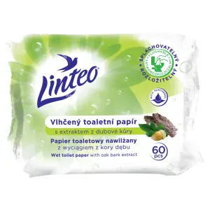 Linteo Dubová kôra vlhčený toaletný papier - 60 ks