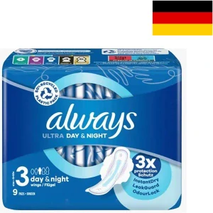 Always Ultra Day & Night 3 hygienické vložky 9 ks