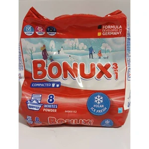 Bonux Whites 3v1 Polar Ice Fresh prací prášok na ručné pranie 400 g na 8 PD