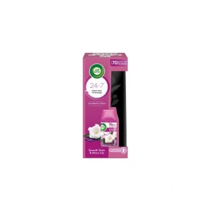 Osviežovač vzduchu + náplň - Freshmatic - 250 ml - čierny - Jemný satén a mesačná ľalia - Air Wick