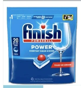 balenie tabliet do umývačky riadu Finish Powerball All in 1 Max, ktoré sú určené na každodenné čistenie a lesk riadu. 