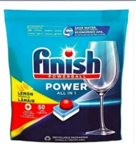 Finish Powerball All-in-1 Max tablety do umývačky riadu s citrónovou vôňou. 
