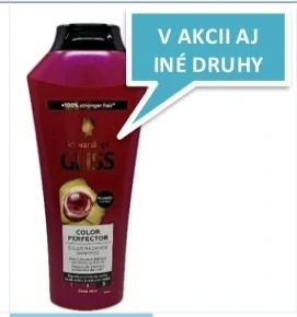 šampón Gliss Kur Color Perfector od značky Schwarzkopf, určený pre farbené vlasy