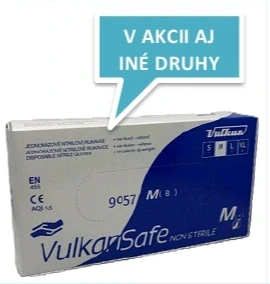balenie jednorazových nitrilových vyšetrovacích rukavíc značky VulkanSafe.