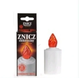 elektrický lampáš alebo „znicz elektryczny“, ktorý slúži ako náhrada tradičného hrobového lampáša na sviečku.