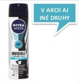 NIVEA MEN Invisible for Black & White antiperspirant sprej.