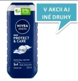 NIVEA MEN Sprchovací gél Protect & Care 3v1, 250 ml.