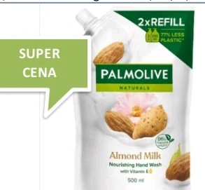 Palmolive Naturals Almond Milk Nourishing Hand Wash, náhradná náplň tekutého mydla s mandľovým mliekom. 