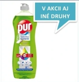 Pur Power Apple na riad 750ml, prostriedok na ručné umývanie riadu s jablkovou vôňou.