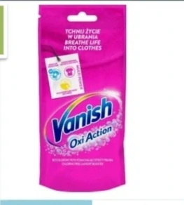 Vanish Oxi Action Pink tekutý odstraňovač škvŕn.