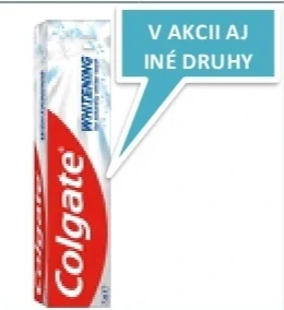 Bieliaca zubná pasta Colgate Whitening 75 ml.