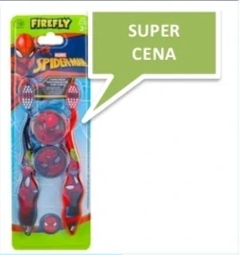 balenie dvoch detských zubných kefiek Firefly s motívom Spidermana a ochrannými krytkami