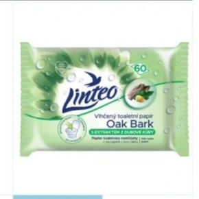 Vlhčený toaletný papier Linteo - dubová kôra, 60 ks