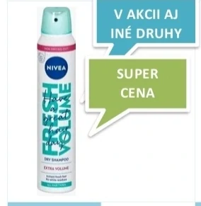 suchý šampón NIVEA Dry Shampoo Fresh Volume 200 ml.