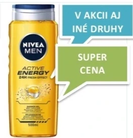 sprchový gél NIVEA MEN Active Energy.