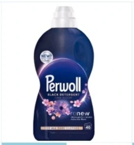 Perwoll Renew Black prací gél, špeciálne určený na tmavé a čierne textílie. 