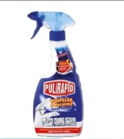 Pulirapid Kúpeľňa a kuchyňa je čistiaci prostriedok v spreji určený na čistenie kúpeľní a kuchýň.
