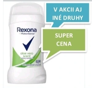 tuhý antiperspirant Rexona Motionsense Aloe Vera Scent.