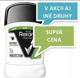 pánsky tuhý antiperspirant Rexona Men Invisible Fresh Power 7x Protection.