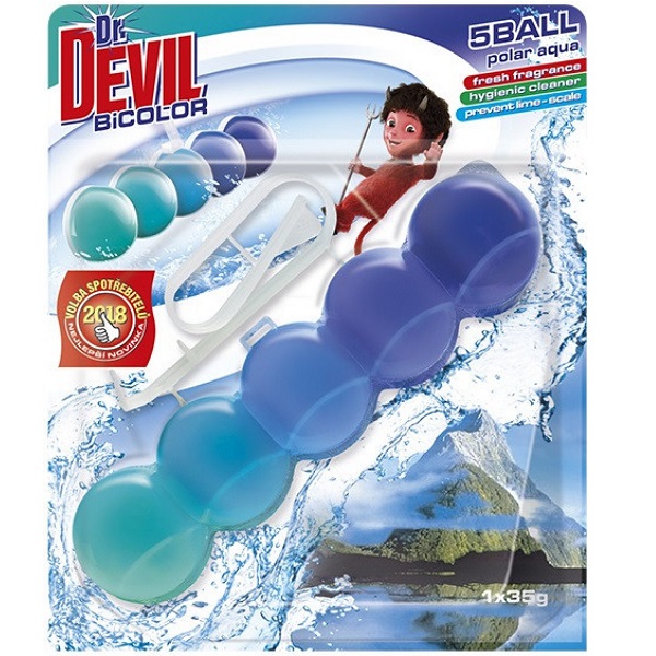 Dr. Devil BiColor 5Ball WC záves Polar Aqua 35G
