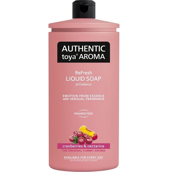 Authentic Toya Aróma Cranberries & Nectarine Tekuté mydlo náhradná náplň 600Ml