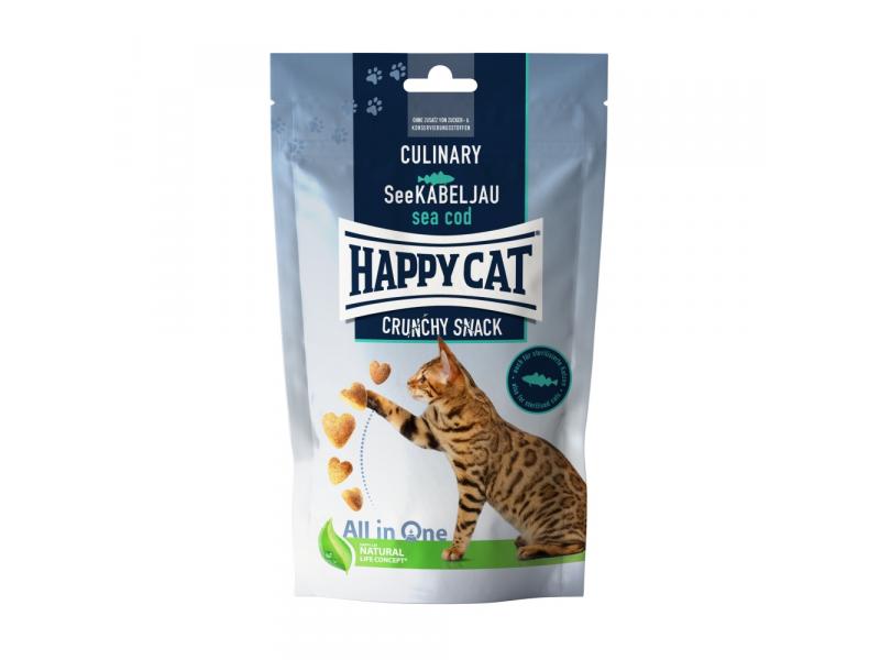 HAPPY CAT CRUNCHY SNACK SEE-KABELJAU 70G (TRESKA)